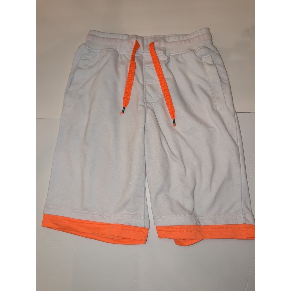 Southpole‎ Shorts Mens S White Orange  Authentic Collection Fleece   Y2K Style